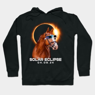 Riding Through the Eclipse: Horse Lover's Cosmic Adventure Tee Hoodie